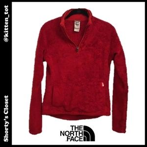 EUC red fleece pullover jacket